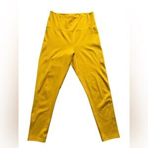 Girlfriend Collective high rise legging yellow size medium